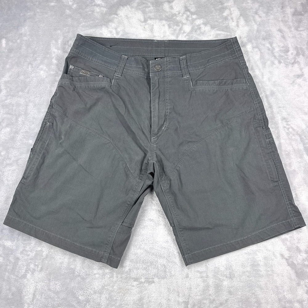 KUHL Radikl Hiking Shorts Mens 34 Gray Technical Utility Outdoor Cargo